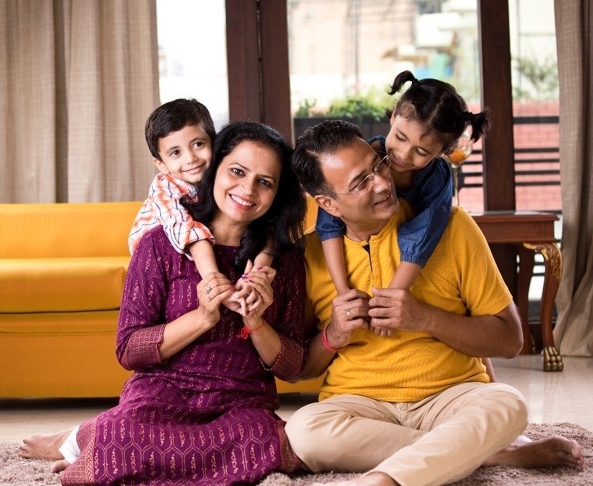 A family secured by Deejun Enterprises life insurance